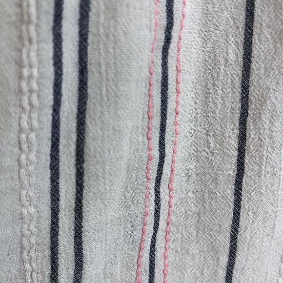 Aerie Oversized Short Sleeve Striped Button-Down - Picture 4 of 4